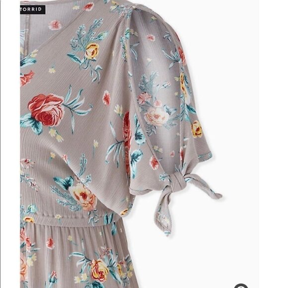 Torrid Floral Crinkled Gauze Tunic Size 00 Medium Large - Picture 3 of 11